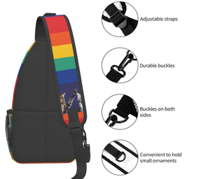 립스틱 레즈비언 게이 프라이드 크로스바디 슬링백 숄더 백팩 가슴 가방 캐주얼 데이팩 야외 - Product Image 3