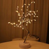 Lampu pohon LED untuk dekorasi ruang meja dekorasi Natal tanaman dalam ruangan lampu pohon pohon Willow