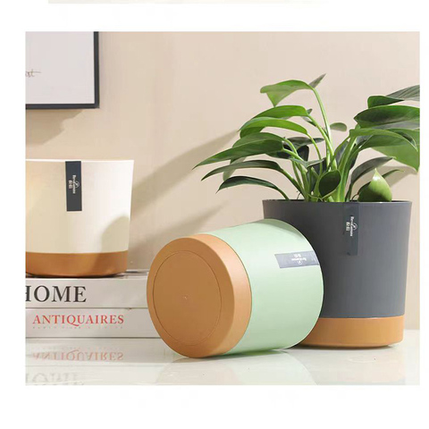 Plastic Planter Self-watering Flower Pot Home Elegant Resin White Pot Home and Garden Pots