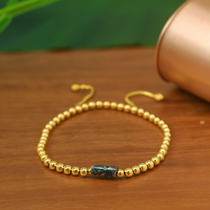 Fashion <b>Beaded</b> <b>Bracelet</b> 316L Stainless Steel PVD <b>Gold</b> Plating Sustainable Resistant - Product Image 3