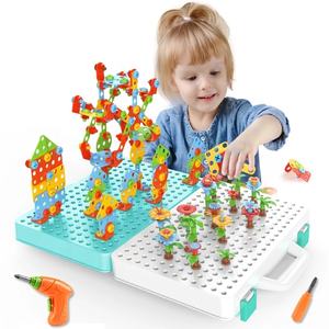 466 pièces DIY perceuse électrique outil jouets auto-assemblage blocs de construction blocs de vis créatifs jouet pour enfants avec tournevis - Product Image 1