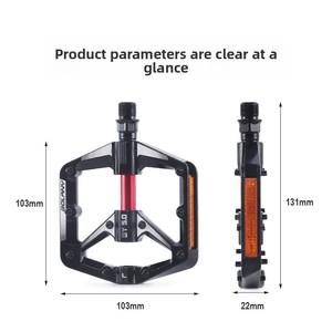 Pédales plates en alliage pour <span class=keywords><strong>VTT</strong></span> et vélo de route, <span class=keywords><strong>double</strong></span> roulement DU, axe en acier, filetage 9/16 pouces, pédales pour vélos de gravier et <span class=keywords><strong>VTT</strong></span> - Product Image 1