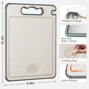 <strong>Titanium</strong> &amp; Stainless Steel Double Sided Cutting Board <strong>Scratch</strong>-<strong>Resistant</strong> Kitchen Utensil - Product Image 6