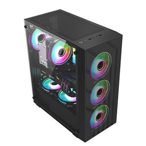 Factory Outlet New ATX PC Case Polygonal Mesh Computer <span class=keywords><strong>Gaming</strong></span> Case Apertura Vidrio templado OEM Aleación de aluminio PC Case Stock - Product Image 4