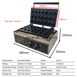 Attrezzatura da Cucina Commerciale per Hotel <span class=keywords><strong>Macchina</strong></span> per <span class=keywords><strong>Waffle</strong></span> a Forma di Noce da 35 Pezzi per Ristorante - Product Image 2