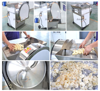 Automatische gember snijmachine 500 kg/uur, knoflook snijmachine, groentesnijmachine, uienblad snijmachine