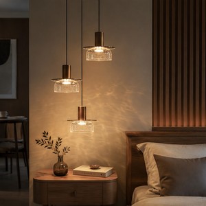 Lustre suspendu Art Déco antique en verre doré, à hauteur réglable, à économie d'énergie, avec abat-jour E26, pour salon, maison, <span class=keywords><strong>mariage</strong></span> - Product Image 4