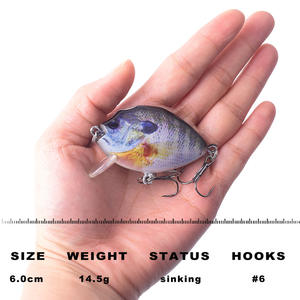 Esca a manovella a corpo duro sommerso da 6cm 14.5g esche da <span class=keywords><strong>pesca</strong></span> esche da <span class=keywords><strong>pesca</strong></span> - Product Image 4
