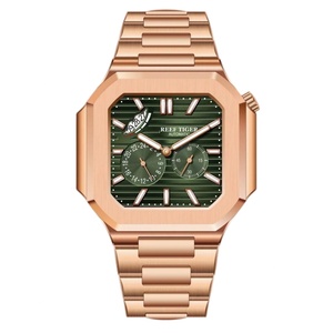 RT Men's Luxury Bracelet <b>Watch</b> Square Rose Gold Green Dial 24-Hour Date Luminous Automatic Mechanical <b>Watches</b> RGA20S9 - Product Image 2