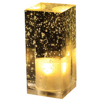 Lampe de table en cristal veilleuse à LED, lampe de chevet à atmosphère romantique avec lumière chaude pour chambre à coucher salon décoration intérieure