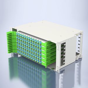 <b>Rack</b> Mount 144 Core LC Singlemode OM4 Steel Cabinet Modular ODF Fiber Patch Panel with POE/GSM/SDK Support - Product Image 4