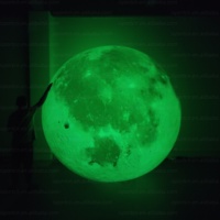 Ballon lunaire géant gonflable avec lumières LED, imperméable et taille personnalisable pour la décoration publicitaire