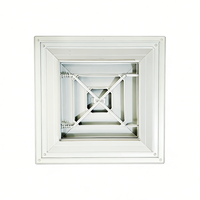 Diffuseur de plafond en aluminium minimaliste moderne à 4 voies pour la maison et les boutiques, installation esthétique