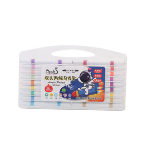 ปากกาอะคริลิคหัวคู่ TopTiger 24 สี แบบทึบแสง สำหรับเด็ก ระบายสี วาดภาพ สร้างสรรค์ DIY ปากกาเขียนแบบ - Product Image 4