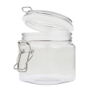 Jarra de Plástico PET Hermética de 500 ml con Cierre de Acero Inoxidable Irrompible para Mermelada, Venta al Por Mayor - Product Image 3