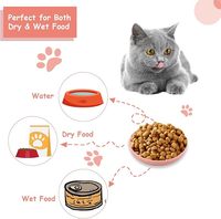 Gamelle anti-fatigue pour animaux de compagnie, 5,5 pouces, large et peu profonde, pour chatons et chats Munchkin à pattes courtes