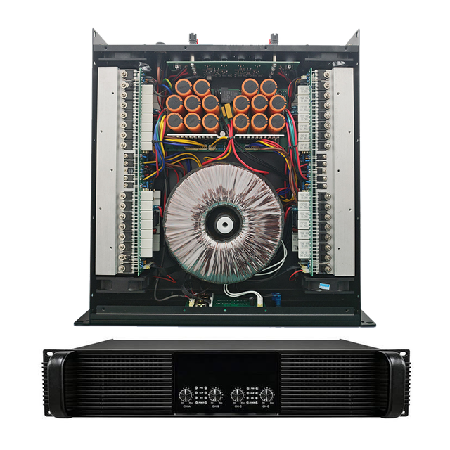 Professional Class H Power Amplifier 4 Channel 800W*4 High Power Audio PA Amplifier 2U Rack Mount Stage Sound System OEM Factory