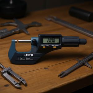 Micrómetro Digital Electrónico Fervi 0-25 mm 0.001 mm Herramienta de Medición de Precisión - Product Image 3