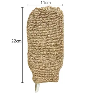 Natural Jute Bath Scrubber Glove Dead Skin Washing Body Care Hemp Gloves