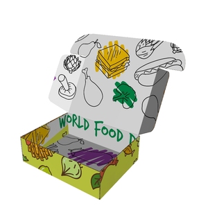 Laminación brillante Barnizado Alimentos Caja de papel Embalaje <span class=keywords><strong>Hamburguesas</strong></span> Comida rápida Sushi Hecho Papel Kraft Lámina de cartón Especificaciones - Product Image 5