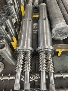 Cao canxi PVC hồ sơ dài dịch vụ hình nón đôi vít Thùng hợp kim chèn chịu mài mòn các bộ phận cho nhựa & cao su máy móc - Product Image 6