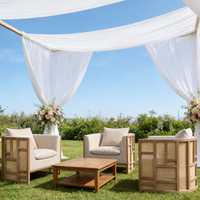 Chaise d'appoint individuelle en rotin rétro confortable pour balcon, idéale pour événements de mariage - Offre Spéciale