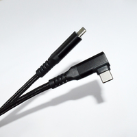Câble USB-C vers USB-C OEM/ODM à charge rapide et haute vitesse, coudé à 90 degrés, 60W 5 Gbit/s pour téléphone/ordinateur portable/PC