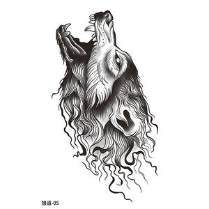 Tatuajes Temporales Semipermanentes <span class=keywords><strong>de</strong></span> <span class=keywords><strong>Lobo</strong></span> y Zorro, Personalizados y al por Mayor, Adhesivos <span class=keywords><strong>de</strong></span> <span class=keywords><strong>Tatuaje</strong></span> Corporal <span class=keywords><strong>de</strong></span> Hierbas <span class=keywords><strong>de</strong></span> <span class=keywords><strong>Lobo</strong></span> para Hombres - Product Image 4