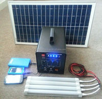 Système d'Énergie Solaire Domestique Autonome 80W avec Télévision, Ventilateur et Batterie au Lithium, Kit d'Éclairage Solaire