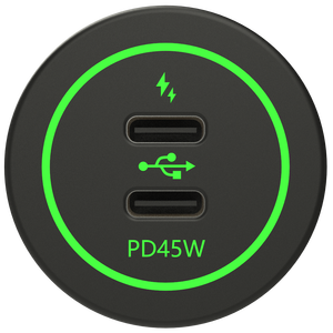 Chargeur USB double 3 ports QC3.0 PD Prise de charge rapide USB 12-24V Matière plastique pour bateaux et ordinateurs portables/smartphones - Product Image 3