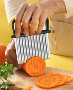 Accessori per Gadget da cucina industriale in acciaio inox manuale coltello ondulato per taglio di patate e <span class=keywords><strong>carote</strong></span> - Product Image 4