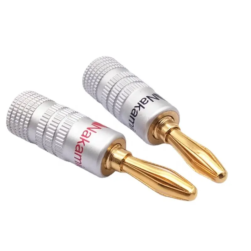 Nakamichi copper gold-plated banana plug solder-free 4MM banana plug audio speaker wire plug