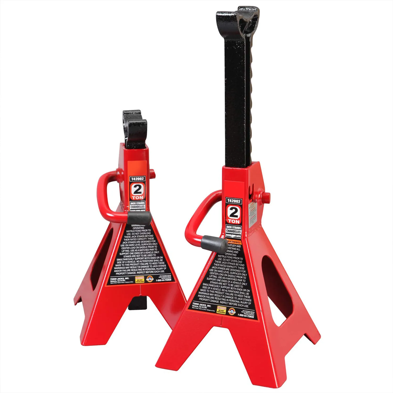 2/3/6/12Ton auto repair tool big red color Steel Frame and Ductile Iron Portable Adjustable car trailer Axle Jack Stand