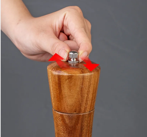 Elegant <strong>Modern</strong> Set of 2 Acacia Wooden Salt and <strong>Pepper</strong> Mills Cleaning Brush and Spoon Dry Herb Wood <strong>Pepper</strong> Grinders - Product Image 4