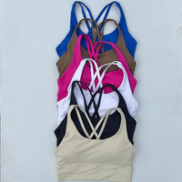 Nouveau soutien-gorge de sport double face à maintien élevé, écologique, respirant, dos croisé, antichoc, push-up, pour yoga et fitness, avec fermeture avant