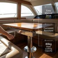 Châssis de table élévatrice en acier inoxydable 316 résistant à la corrosion, base de levage manuelle à vis sans fin autobloquante pour bateau de pêche