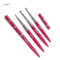 Nouveau Pinceau à Ongles Professionnel Personnalisé 2026 pour Nail Art, à Pointes Ondulées, avec Manche Métallique