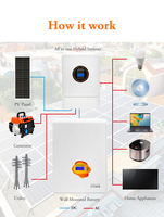 Baterai LiFePO4 10kWh 48V 100Ah 200Ah Sistem Penyimpanan Energi Rumah Baterai Lithium Tenaga Surya 6000 Siklus Deep Cycle ESS