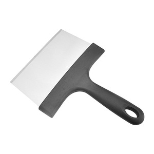 Teppanyaki Spatula Stainless Steel Cleaning Shovel Black Handle Easily Cleaned BBQ Tool - Product Image 2