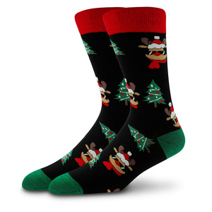 Bulk Wholesale Fashion Cotton Unisex Fun Cozy Crazy Novelty Printed Christmas <strong>Socks</strong> for Men and Women - Product Image 6