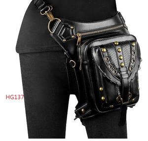 137 femmes gothique moto vapeur Punk taille jambe hanche ceinture <span class=keywords><strong>banane</strong></span> messager <span class=keywords><strong>sac</strong></span> à bandoulière téléphone portable taille <span class=keywords><strong>sac</strong></span> Fanny Packs Pack - Product Image 1