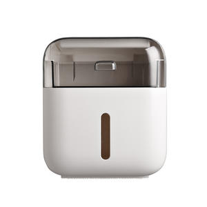 Porte-papier toilette mural en plastique Jiabaishi, sans perçage, rectangulaire, multifonctionnel, boîte à rouleaux de papier - Product Image 1