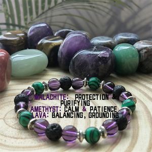 Pulsera de Piedra Natural con Cuentas de Vidrio Coloridas, Armonía para el Hogar, Logotipo Personalizado Confiable, Envío Rápido - Product Image 2