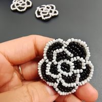 Patchs de fleurs en perles faites à la main, accessoires de vêtements pour femmes, corset de fleurs pour dames