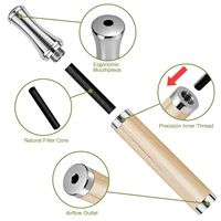 Inhalateur d'huiles essentielles anti-faim, embout rond en bois de hêtre, bâtonnet respiratoire, saveur pure de lavande pour la maison et le bureau