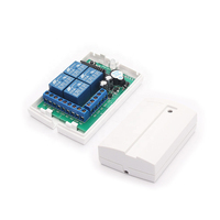 Módulo de Relé RF de Control Remoto Inalámbrico Universal de 4 Canales de 12-24 Voltios CC para Control de LED de Hogar Inteligente, Interruptor de Puerta de Garaje
