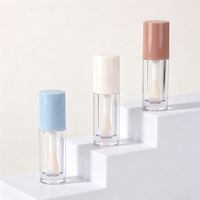 Tube applicateur transparent rose en ABS PETG pour brillant à lèvres, baume à lèvres, huile à lèvres, fond de teint liquide – Flacon cosmétique à tige épaisse