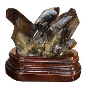 Cluster di <span class=keywords><strong>Citrino</strong></span> e <span class=keywords><strong>Quarzo</strong></span> Fumé di Alta Qualità all'Ingrosso, Cluster Naturale di <span class=keywords><strong>Quarzo</strong></span> Fumé per Decorazione d'Interni - Product Image 5