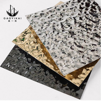 Tôle décorative en acier inoxydable 304 avec revêtement PVD couleur, motif vague d'eau, pour plafond et mur, disponible en plusieurs couleurs pour salon