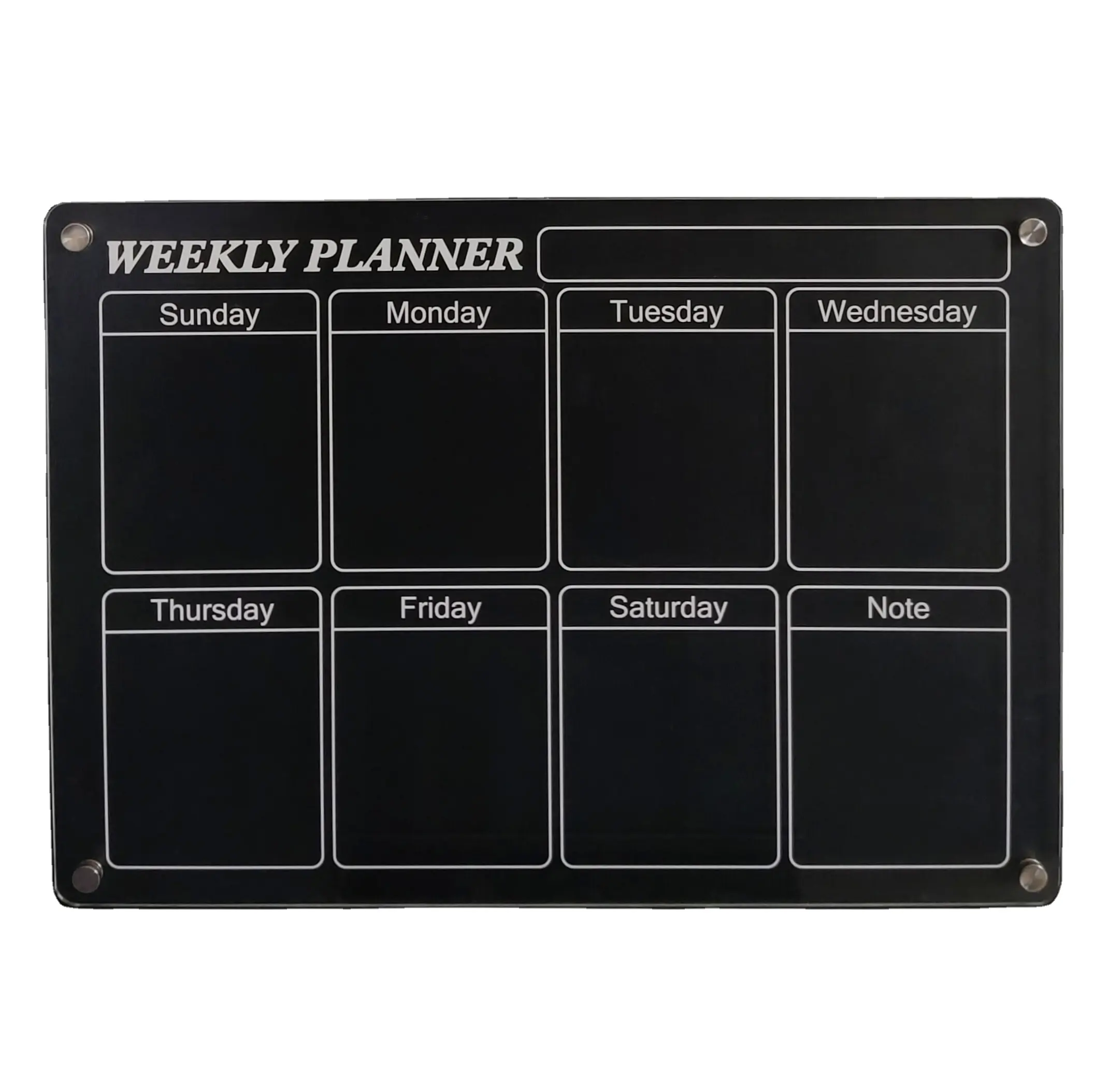 Neuzugang Custom Acrylic Magnetic Dry Erase Board und wöchentlicher monatlicher Kalender für den Kühlschrank